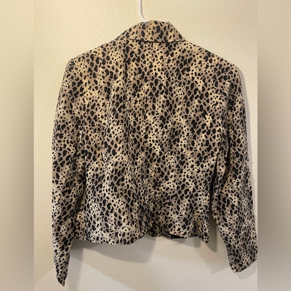 Vintage Casual Corner Silk Leop Jacket - Picture 4 of 6